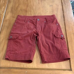 Kuhl Brick Red Cargo Shorts Size 2